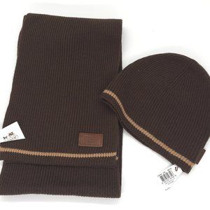 NWT Coach 100% merino wool scarf and hat